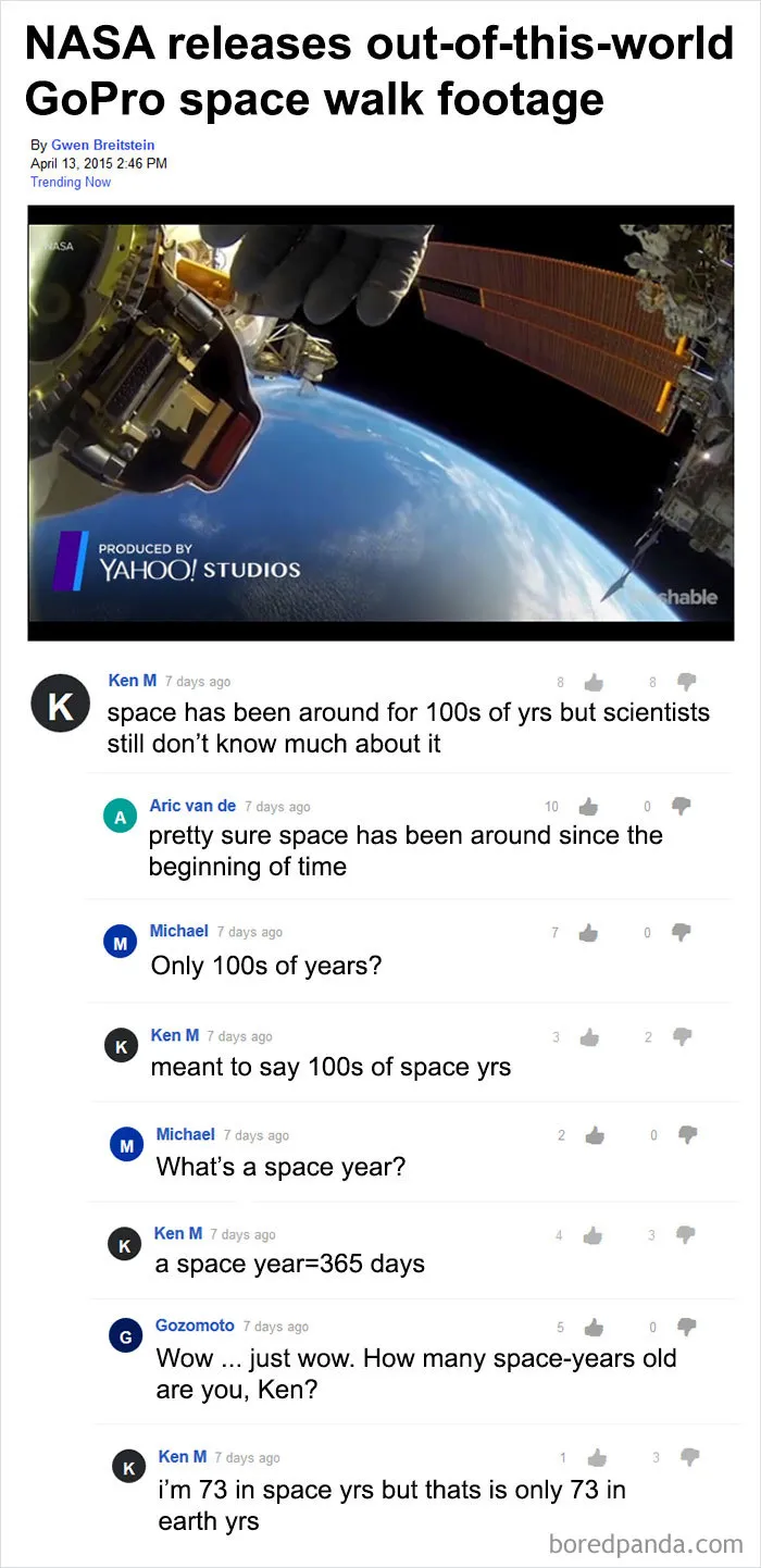 30 Hilarious Intentionally Stupid Comments By Ken M