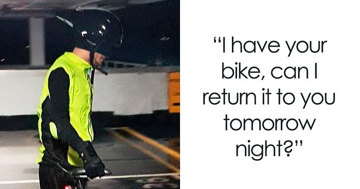 After Having His Bike Stolen, This Guy Decided To Fight Bike Theft In A Mask