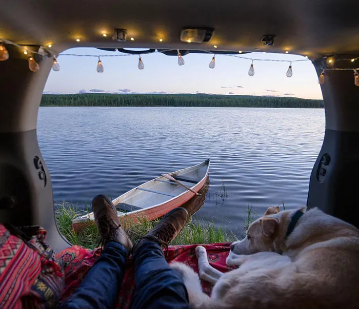 Enjoying A Peaceful Evening By The Lake