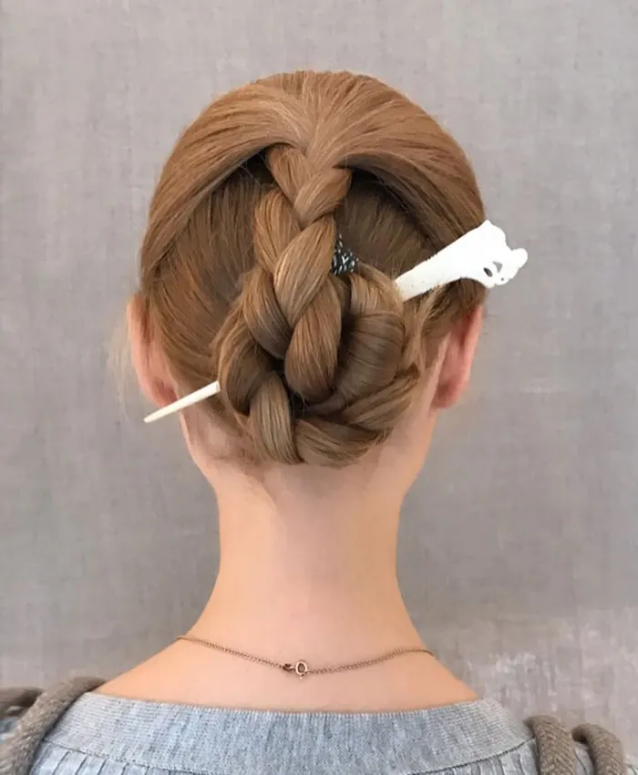 Love This Viking Hairbun With An Oseberg Hairpin Made Of Bone