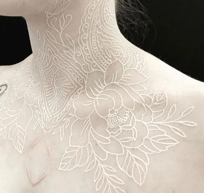 30 White Tattoo Designs That Look Like Magic Runes