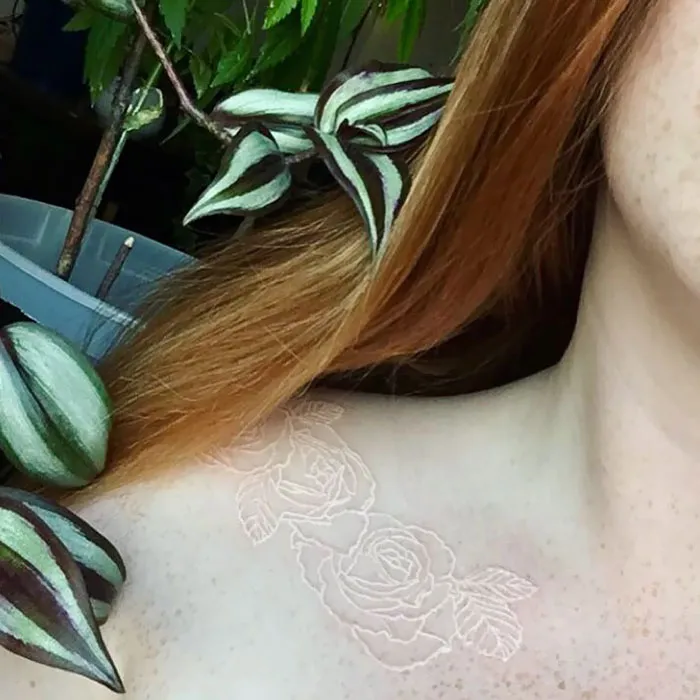 30 White Tattoo Designs That Look Like Magic Runes