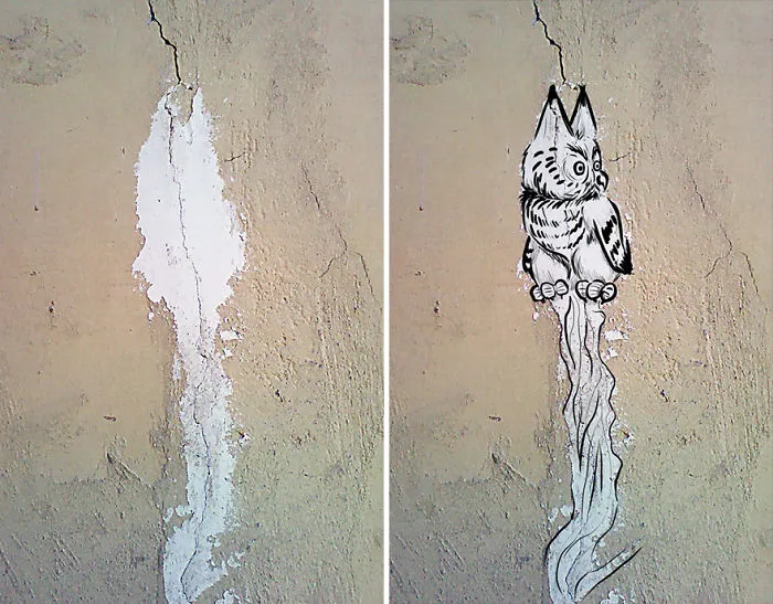 Artist Paints Creatures She Sees Around Her Due To Pareidolia (34 Pics)