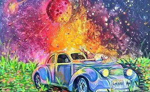 Artist Paints Psychedelic Happiness