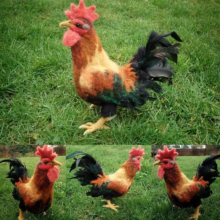 One Of A Kind Handmade Lifesize Cockerel