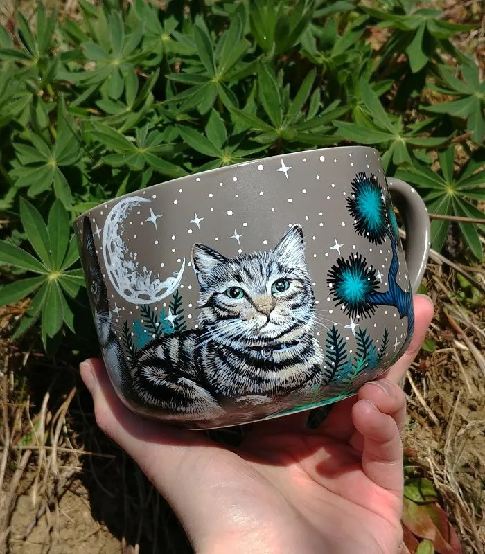 Personalized Coffee Mug With Pets In Imaginary Scene