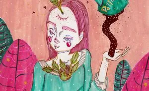 I Make Plants Grow Out Of Characters As A Healing And Growing Manifestation