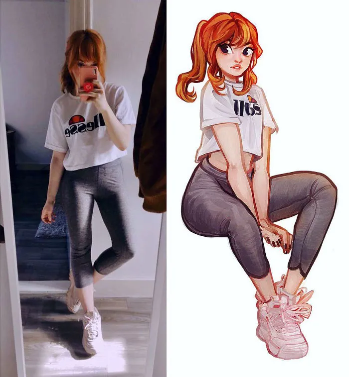 This Dutch Artist Turns Herself And Other People Into Adorable Cartoon Illustrations (30 Pics)