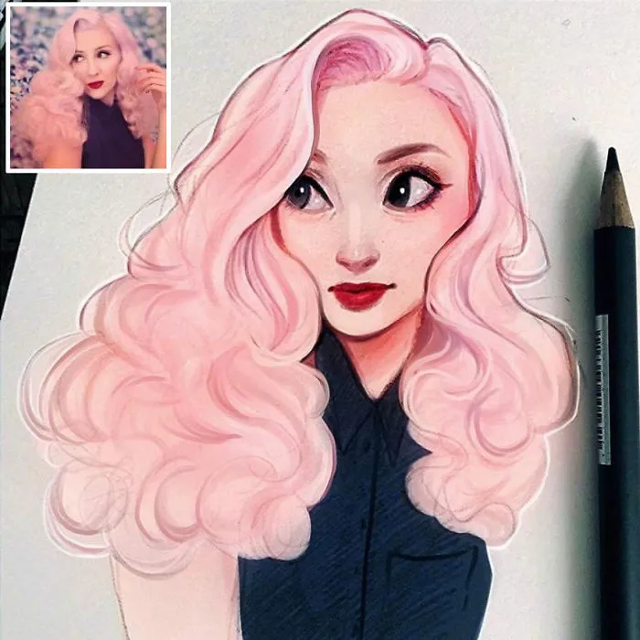 This Dutch Artist Turns Herself And Other People Into Adorable Cartoon Illustrations (30 Pics)