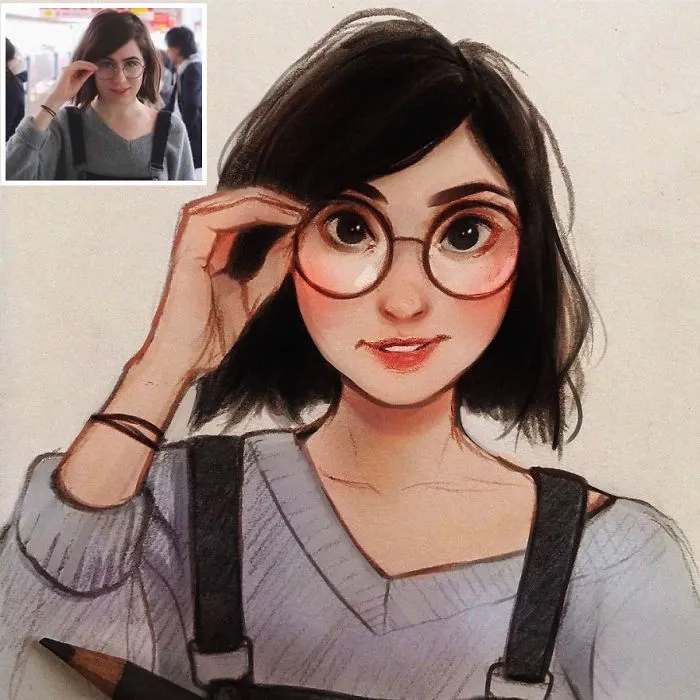 This Dutch Artist Turns Herself And Other People Into Adorable Cartoon Illustrations (30 Pics)