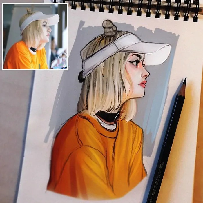 This Dutch Artist Turns Herself And Other People Into Adorable Cartoon Illustrations (30 Pics)
