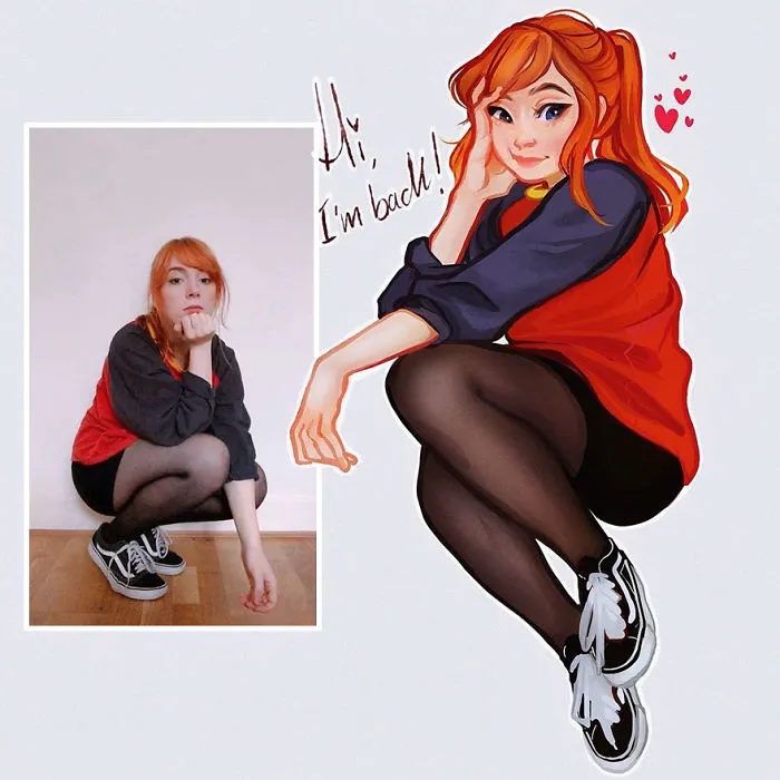This Dutch Artist Turns Herself And Other People Into Adorable Cartoon Illustrations (30 Pics)