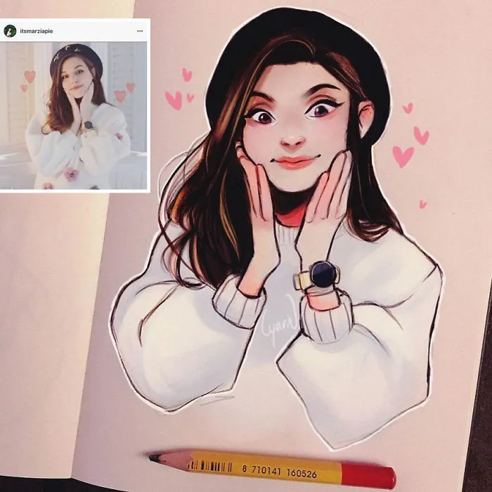 This Dutch Artist Turns Herself And Other People Into Adorable Cartoon Illustrations (30 Pics)