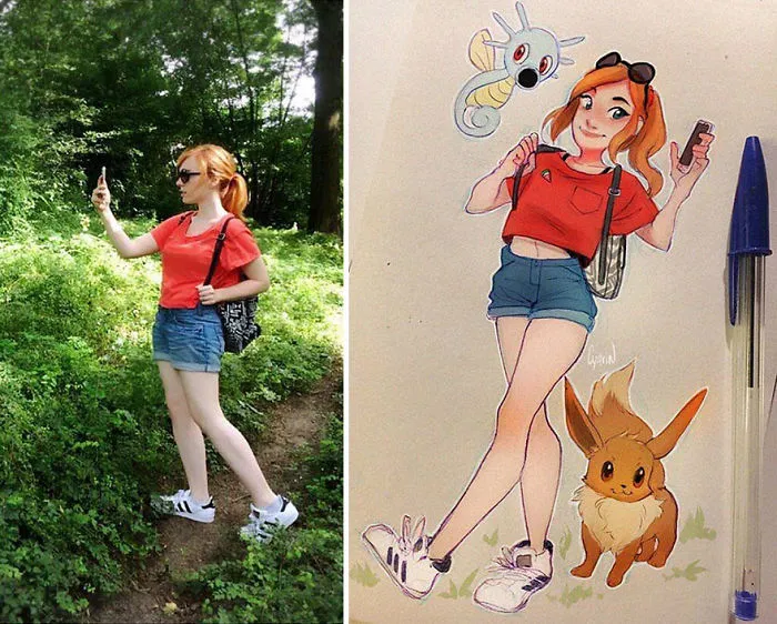 This Dutch Artist Turns Herself And Other People Into Adorable Cartoon Illustrations (30 Pics)