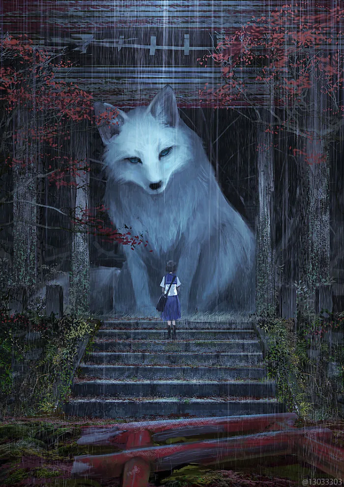 Japanese Illustrator Imagines A World Where Humans Live Among Giant Animals (30 Pics)