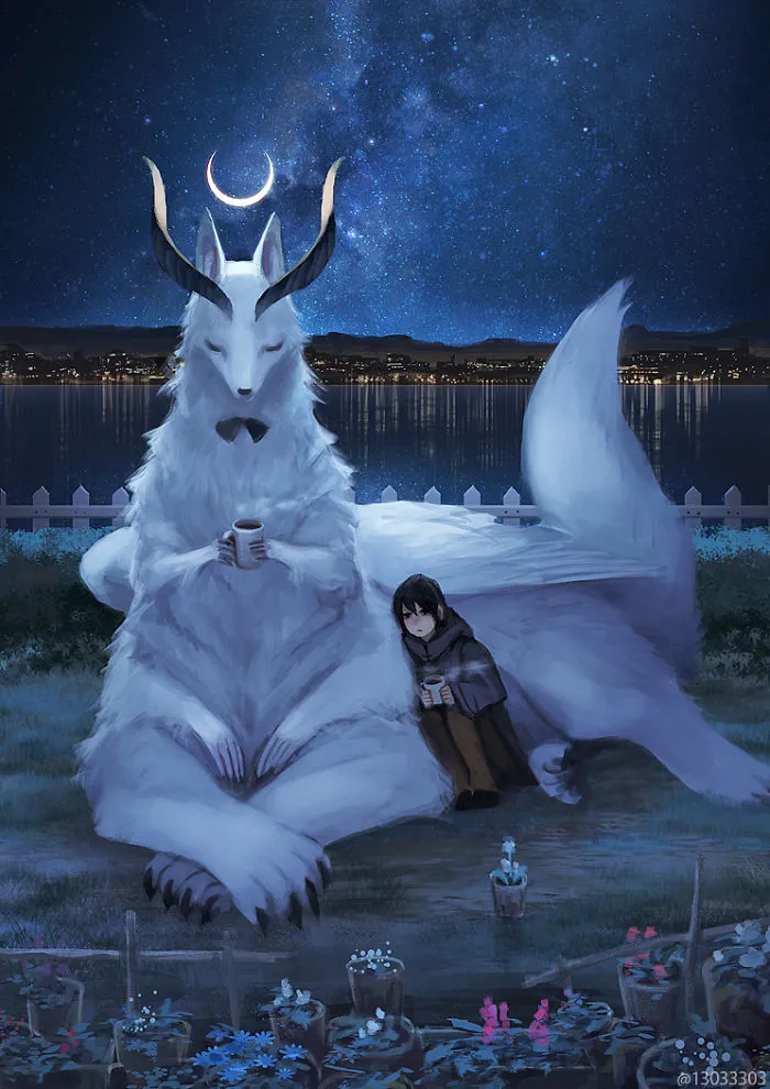 Japanese Illustrator Imagines A World Where Humans Live Among Giant Animals (30 Pics)