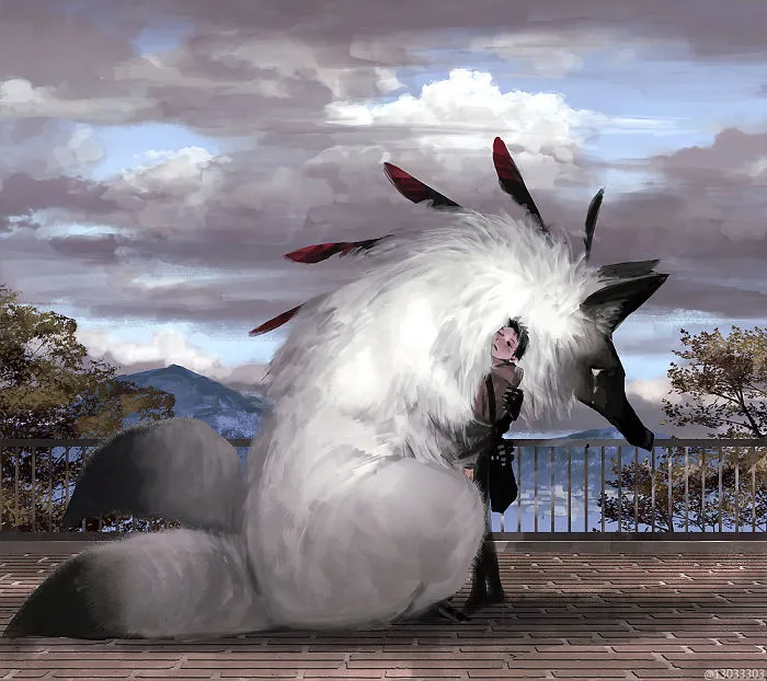 Japanese Illustrator Imagines A World Where Humans Live Among Giant Animals (30 Pics)