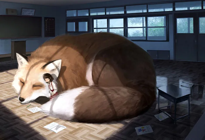 Japanese Illustrator Imagines A World Where Humans Live Among Giant Animals (30 Pics)