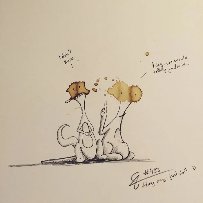 Artist Imagines Spilled Coffee As Monsters (New Pics)