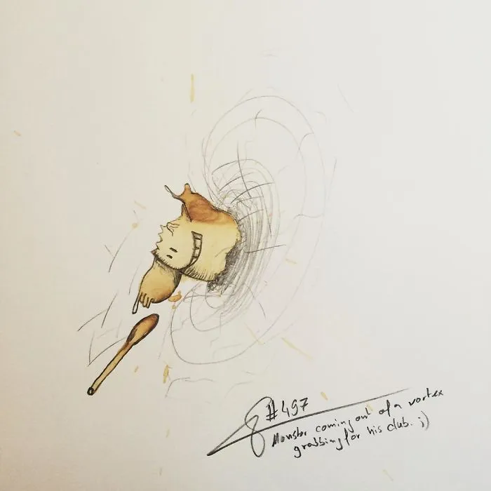 Artist Imagines Spilled Coffee As Monsters (New Pics)