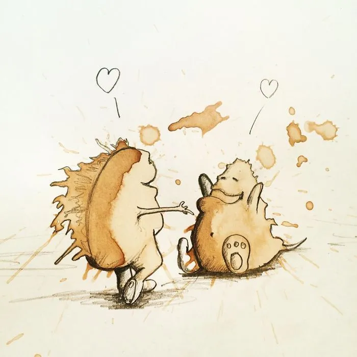 Artist Imagines Spilled Coffee As Monsters (New Pics)