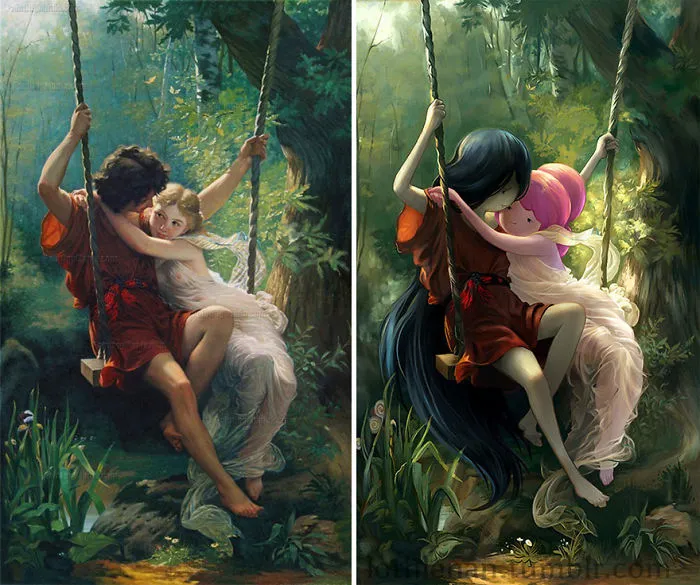 Le Printemps (Pierre Auguste Cot) As Princess Bubblegum And Marceline