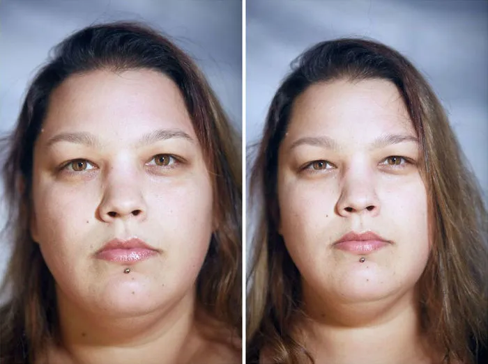 Este fotógrafo retrata a personas con y sin ropa, y pide a la audiencia que adivinen por sus caras en cuáles están desnudos