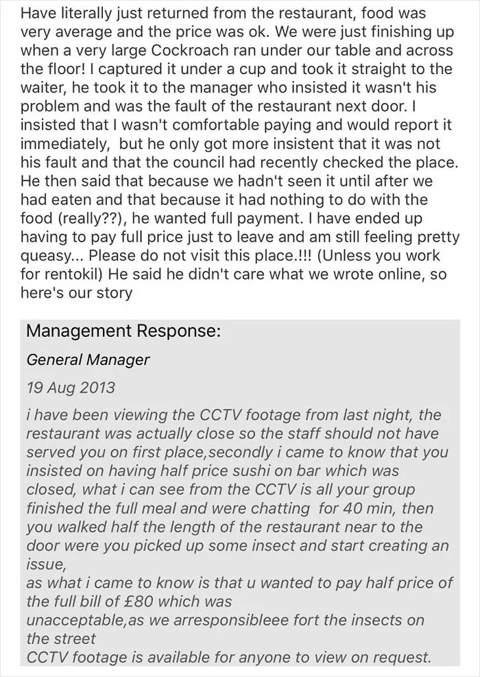 30 Of The Funniest Restaurant Comebacks To Bad Reviews