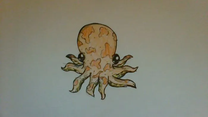 How To Draw An Adorable Octopus (Easy)