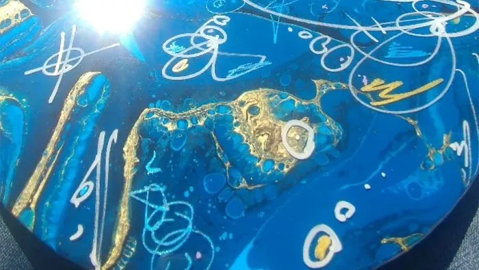 Abstract Art Paintings On Vinyl Records