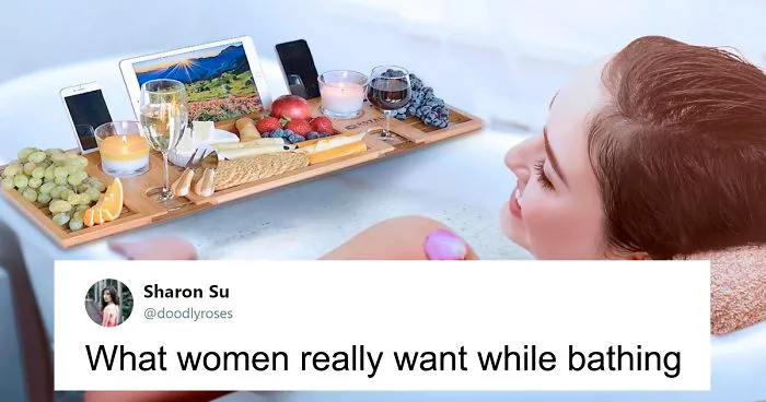 10 Hilarious Examples That Prove Bathtub Tray Designers Have No Idea What Women Do In The Bath