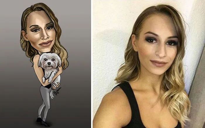 Caricature With Pet