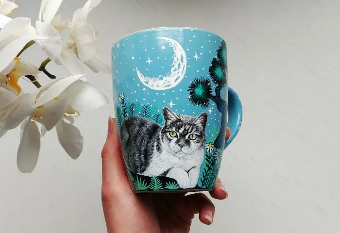 Custom Cat In The Moon Forest