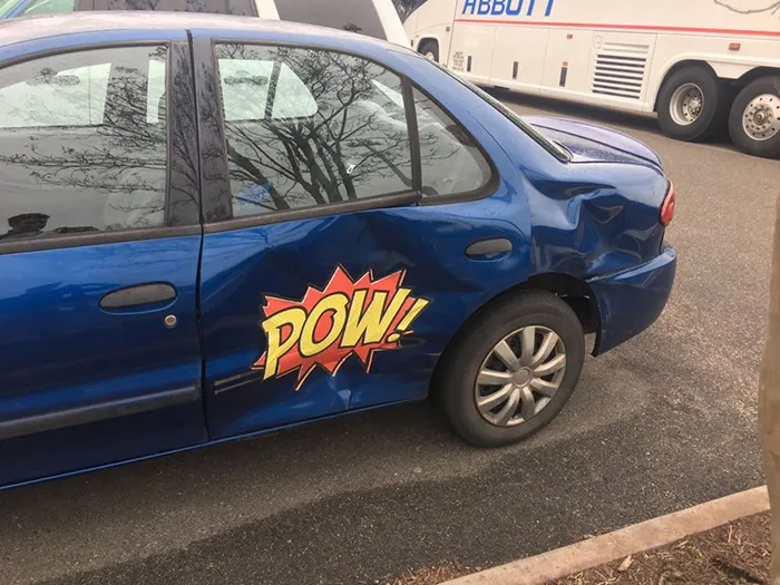 The Way The Owner Of This Car Dealt With His Dent