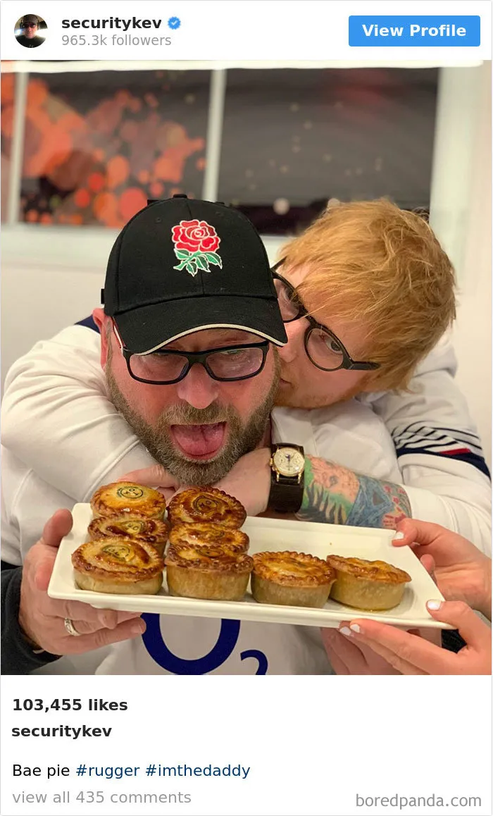 Ed Sheeran’s Security Guard Has An Instagram With 853K Followers, And It’s Better Than His Boss's