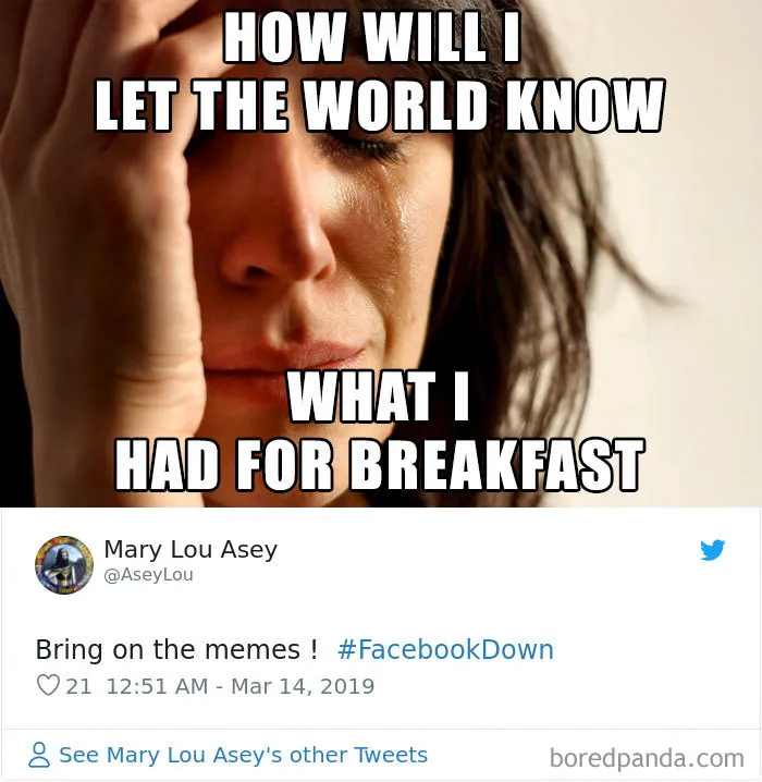 Facebook And Instagram Go Down For Hours, People Use Their Free Time To Post Hilarious Reactions (30 Pics)