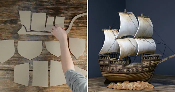 I Made A Pirate Ship Using Pizza Boxes