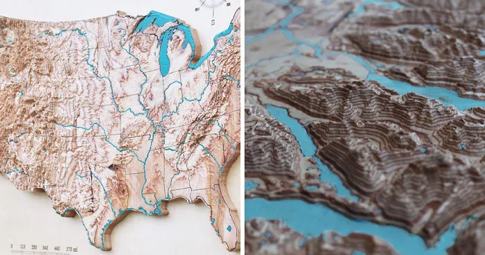 I Cut 3D Maps In Wood To Show How Incredibly Beautiful Our Planet Is