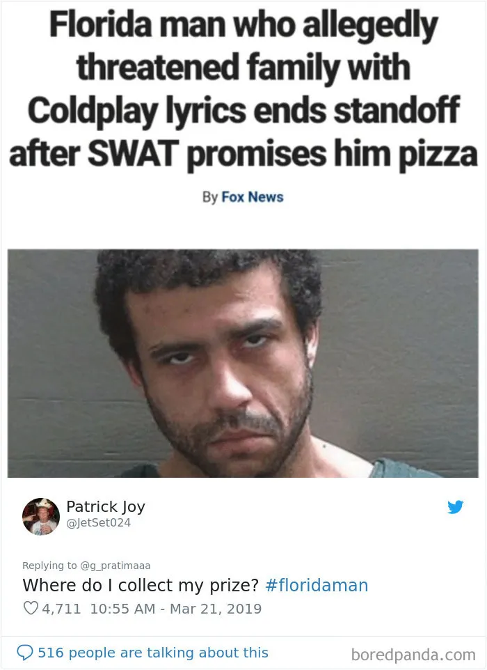 Someone Challenges People To Google 'Florida Man' Plus Their Birthday, Here Are 30 Hilarious Responses