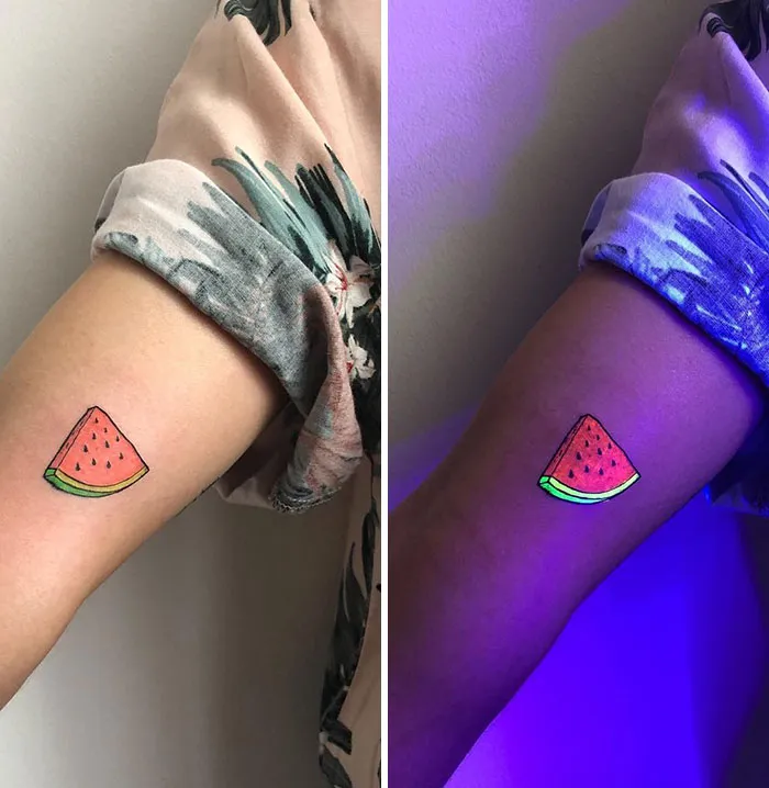 A Slice Of Black Light Watermelon