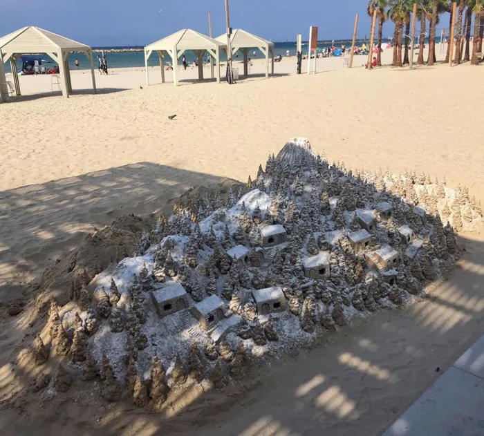 My Mom Found This Amazing Sand Castle In Jerusalem Beach, Tel Aviv