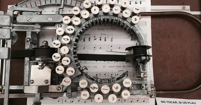 This Is A Music Typewriter From The 1950s, Only A Handful Are Left Today