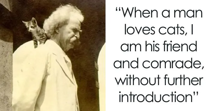 12 Vintage Photos From The 1900s Prove That Mark Twain Was The 'Crazy Cat Lady' Type Of Man
