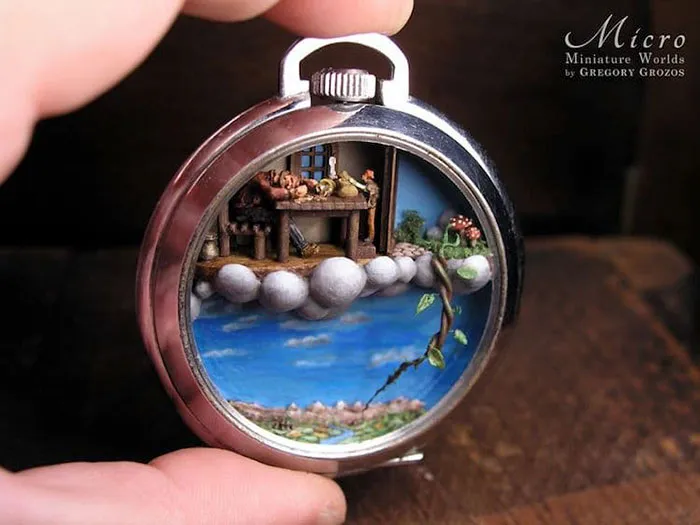 This Artist Turns Old Pocket Watches Into Miniature Worlds, And The Result Is Fascinating (28 Pics)