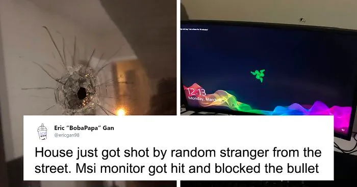 Gaming Monitor Stops One Of 5 Bullets Shot At This Guy’s House, MSI Offers To Replace It