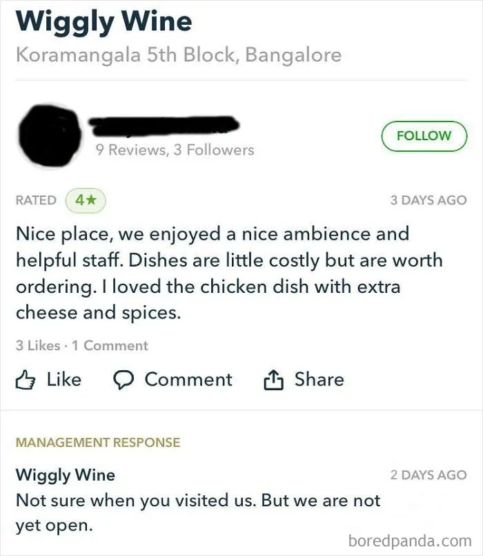 30 Of The Funniest Restaurant Comebacks To Bad Reviews