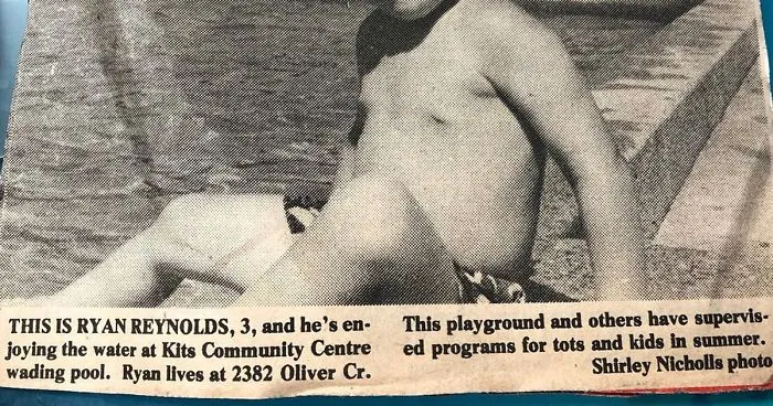Ryan Reynolds Shares 'Creepy' Newspaper Scan Of Himself As A Three-Year-Old That Also Revealed His Exact Address