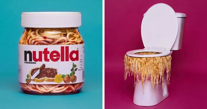 I Created A Pop Art Series Combining Spaghetti With Everyday Objects