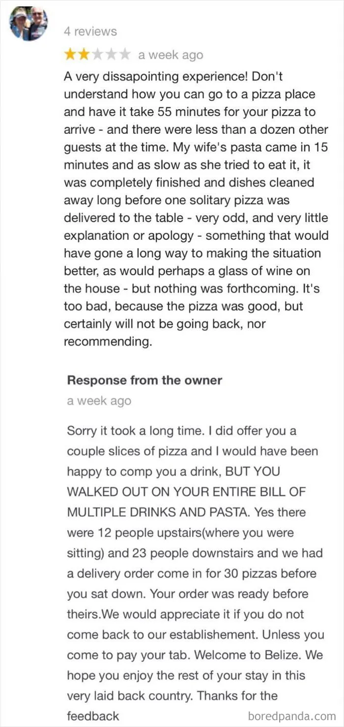 30 Of The Funniest Restaurant Comebacks To Bad Reviews