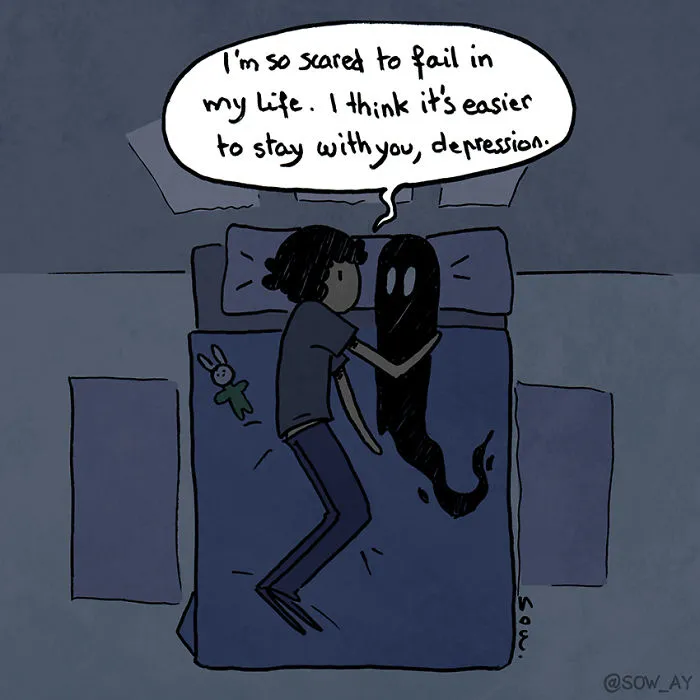 I Illustrate My Darkest Thoughts To Help People Understand What It's Like To Suffer From Mental Illness (40 Pics)